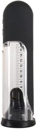 Автоматичний пеніс-насос Rebel - автоматичний пристрій для ерекції, регульований вакуумний тиск, функція зливу, шкала вимірювання, прозорий/чорний колір