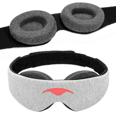 Маска для сну Manta Sleep — повне затемнення, регульовані чашки для очей, комфортна посадка для тих, хто спить на боці та для денного сну, 1 шт.