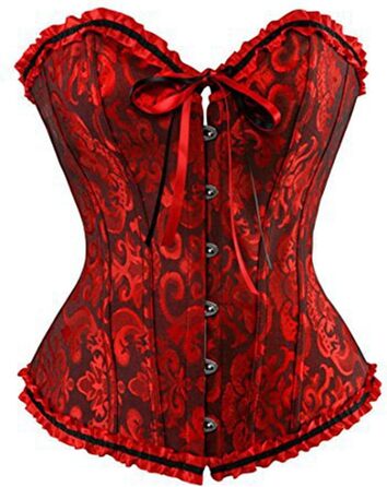 Корсет для жінок, великі розміри, шнурівка, чорний корсет, повна грудь, бурлеск, червоний корсет XXL
