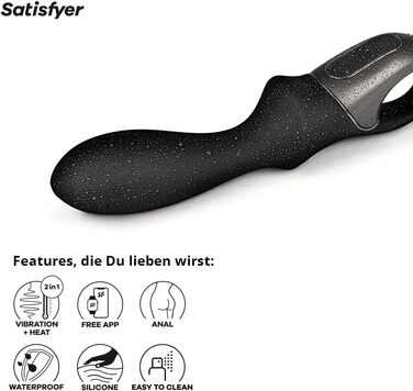 Satisfyer Heat Climax Connect - аналізатор з нагрівом та керуванням через додаток | Інтимна іграшка для ануса | Унісекс | 20,5 см