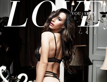 Сексуальний жіночий комплект спідньої білизни LOVE YOU: мереживний бюстгальтер та труси, чорний, розмір 75B