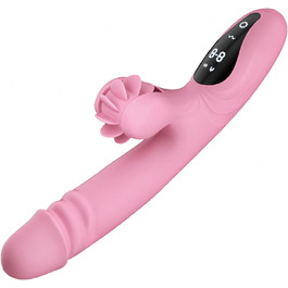 Вібратор для жінок Rabbit з 9 функціями та режимом нагріву (рожевий)