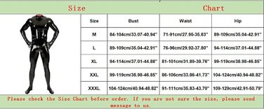 Чоловічий боді з ефектом мокрого блиску, чорний, 3XL. Боді-комбінезон, термобілизна, костюм зентаї, сексуальна піжама