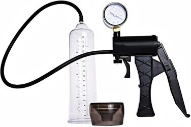 Пумпа для збільшення пеніса з манометром. Ручна пумпа для тренування ерекції з 6 кільцями. Іграшка для чоловіків.