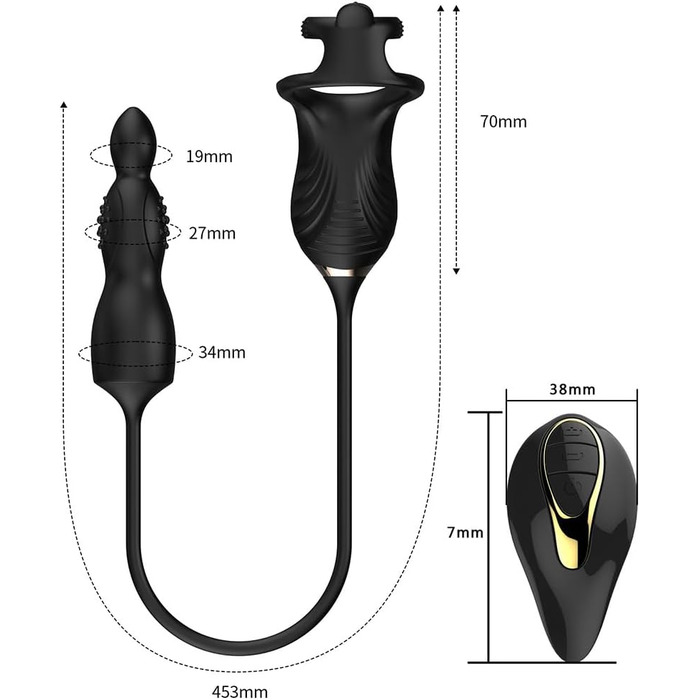 Вібратор для ануса та пеніса Jomyu - стимуляція простати, кільце для пеніса, сексуальні іграшки для чоловіків, парне використання