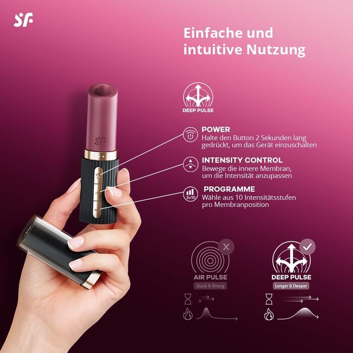 Вібратор Satisfyer Deep Kiss | Інтимна іграшка для жінок | Deep Pulse | Стимуляція клітора | Інструменти жіночого велнес | 3x10 програм