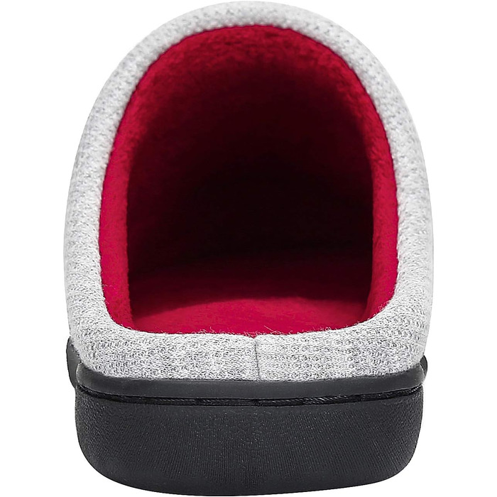 Зимові теплі капці Mishansha унісекс з ефектом пам'яті (Memory Foam) для дому та вулиці, світло-сірий/червоний, розмір 40/41 EU