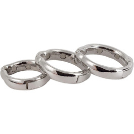 Металевий кільце для статевого члена WEIMOB: набір S+M+L (кільце для статевого члена, кільце для головки, регульоване)