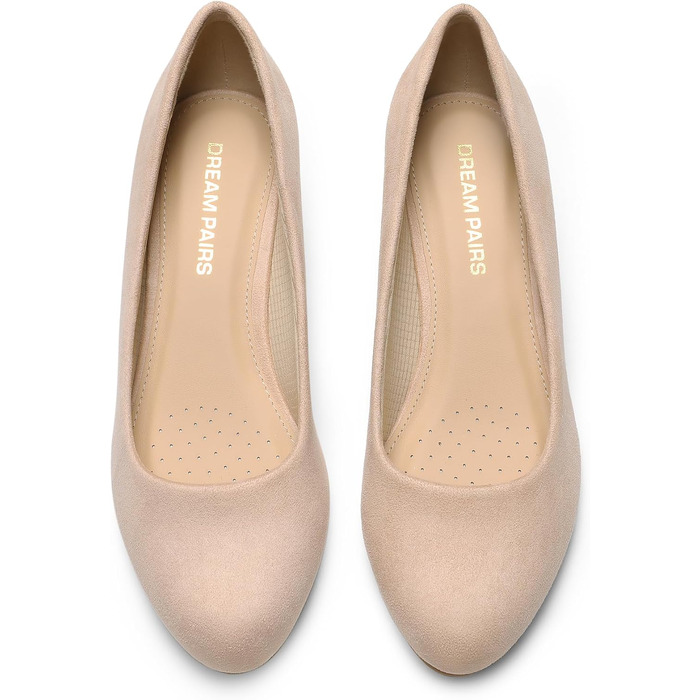 Жіночі туфлі-човники Dream Pairs із закритим носком, бежеві (Nude), розмір 36.5 EU