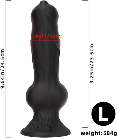 Анальний пробка-дилаттор у вигляді вовка Hrekssi з силікону (XS/S/M/L/XL) для масажу G-Spot та простати