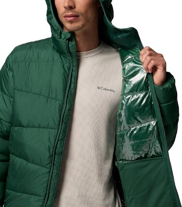 Чоловіча утеплена куртка-пуховик Columbia Fiveile Butte™ II з капюшоном, Rain Forest, розмір XL