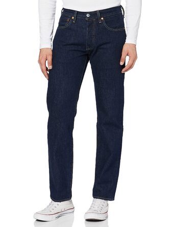 Чоловічі джинси Levi's 501 Original Fit One Wash, сині, 34W / 32L