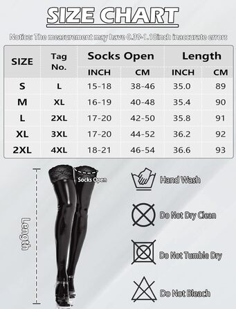 Чулки панчіхні жіночі високі над коліно з мереживом, лак шкіра, чорні. Сексуальний блискучий дизайн, антиковзаючі, для косплею, спідня білизна.