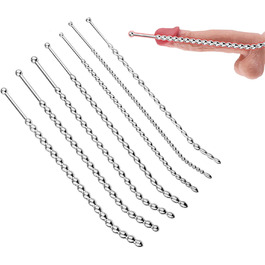 Набір дилататорів для секса з чоловіками BDSMAGE, нержавіюча сталь, 7 шт., 200 мм, для пар, 18+