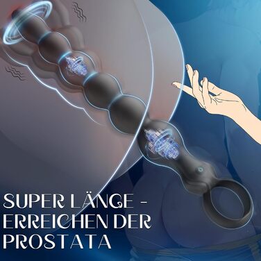 Анальний вібратор для чоловіків та жінок, комплект з 10 режимів вібрації, іграшки для дорослих