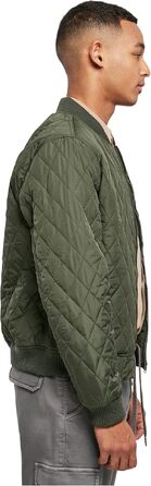 Чоловіча стібана куртка Urban Classics Diamond Quilt Jacket, оливкова, розмір 3XL