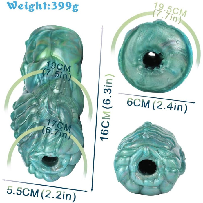 Іграшка для чоловіків Jixaxe Alien Monster - реалістична мастубаційна іграшка з вагінальним та анальним отвором, компактна, 3D, для соло