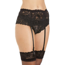 Жіночий пояс Silky Sexy Straps, чорний, червоний, білий, широкий, з мережива, XL