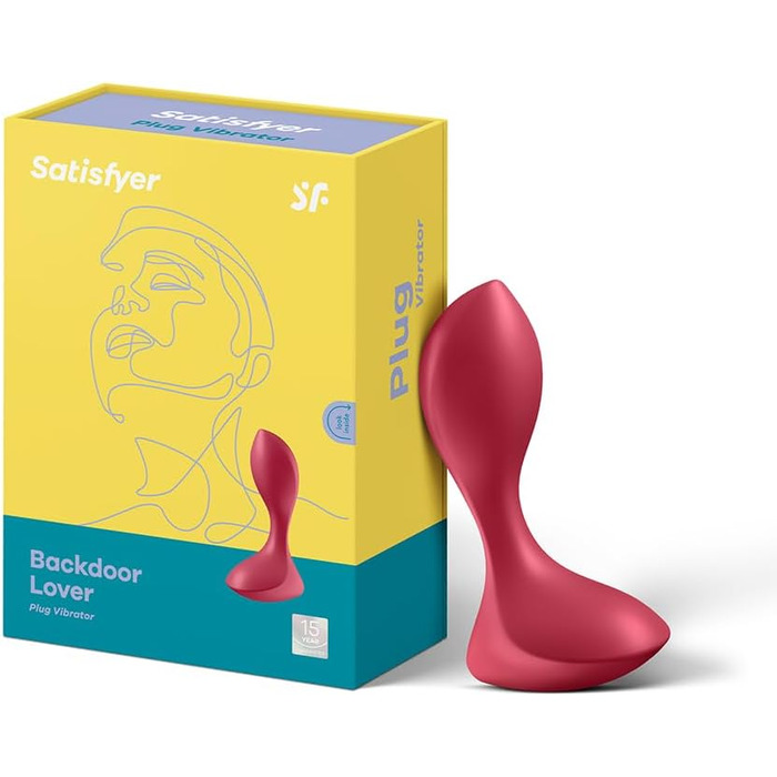 Анальні вібратори Satisfyer Backdoor Lover | Водонепроникний анальний плаг | Стимуляція простати | Іграшки для дорослих (Червоний)