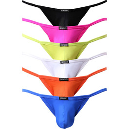 Чоловіча трусики-шорти iKingsky (6 шт. в упаковці) - танга, сексуальний дизайн, XL