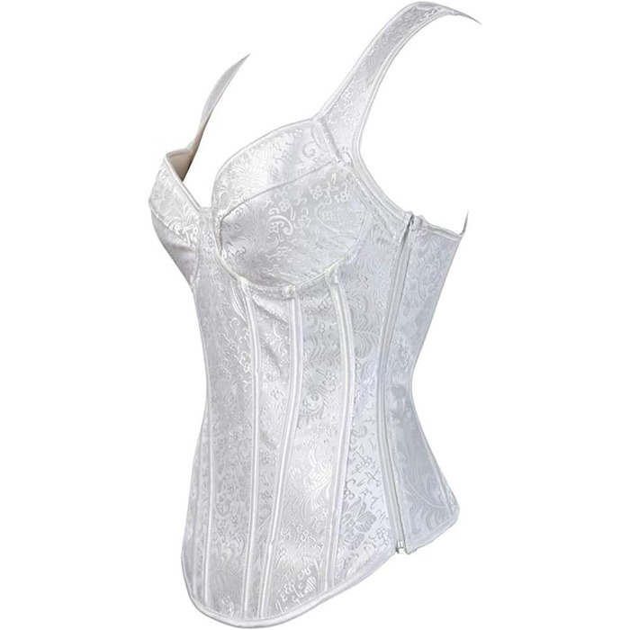 Топ-корсет HNGHOU Daen-Korsett: топ-корсет, шнурівка, пуш-ап, формирующая білизна, топ-бюстгальтер (білий, M)