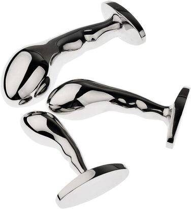 Анальний пробка Axcroo з нержавіючої сталі S/M/L з T-подібною основою, великий анальний дилататор, стимулятор простати, для чоловіків та жінок