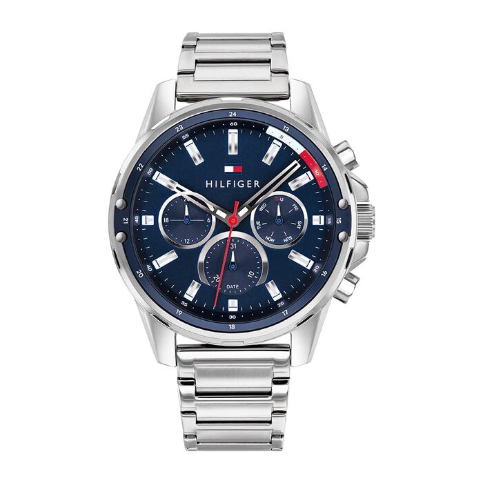 Чоловічий кварцовий годинник Tommy Hilfiger Multi Zifferblatt (Сріблястий/Темно-синій)