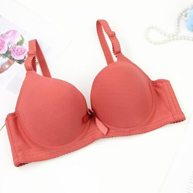 3 шт. бюстгальтери для жінок XCXC з кісточками, великі розміри, Push-Up, легкі, ідеальна посадка, класичний дизайн, регульовані бретелі, анти-провисання, комплект на кожен день та для відпочинку (Бежевий+Червоний+Чорний), розмір 80B