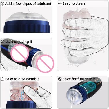 Автоматичний статевий масажер для чоловіків з режимами всмоктування - сексуальна іграшка для самостійних задоволень