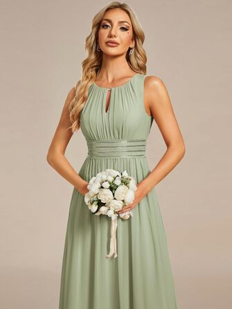 Сукня вечірня Ever-Pretty A-силуету, шифон, м'ятний колір, розмір 38
