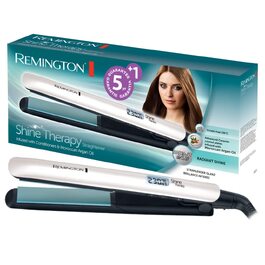 Випрямляч для волосся Remington Shine Therapy S8550 з керамічним покриттям, аргановою олією та вітаміном E, LCD-дисплей, 150-230°C