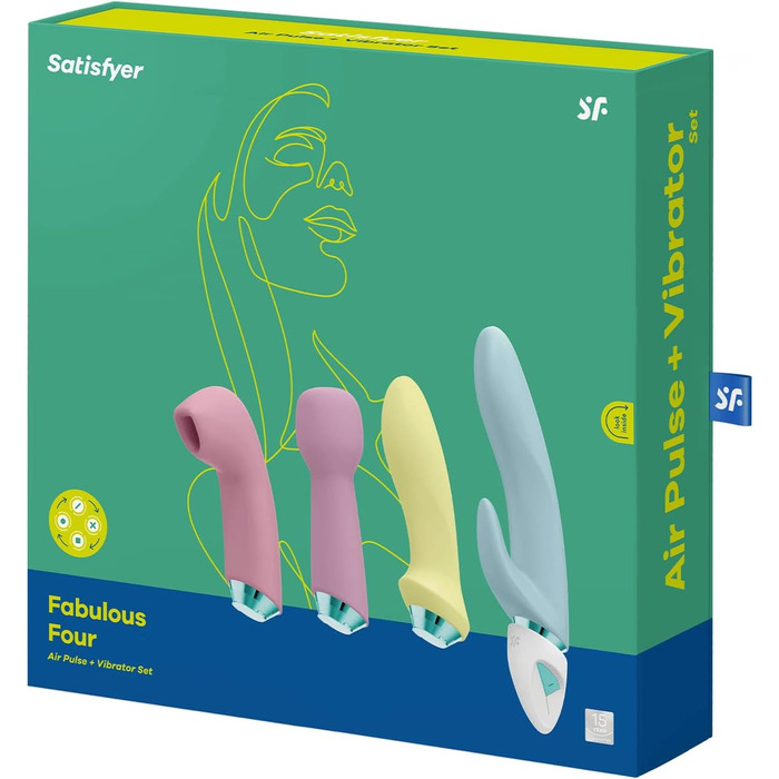 Набір вібраторів Satisfyer Fabulous Four | Вібратор, масажер, Rabbit | Водостійкий (IPX7) | Для еротичної стимуляції