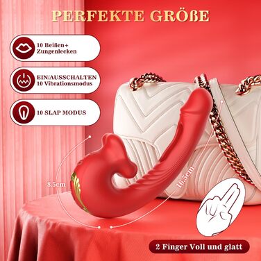 Вібратор для жінок Dildo з G-точкою, набір вібраторів з кліторальною стимуляцією, 10 режимів вібрації та 10 ударних режимів, секс-іграшка для жінок та пар, стимулятор клітора