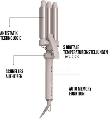 Мультистайлер для волосся 5в1 Remington CI41MS5 Trendology: гофре, кругла щітка 38мм, 3 насадки для локонів 13-33мм, LED-дисплей, 130-210°C