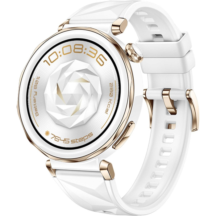 Смарт-годинник Huawei Watch GT 5 Pro 42mm білий: ЕКГ, GPS, моніторинг здоров'я, Bluetooth-дзвінки, до 14 днів автономності, для iOS та Android
