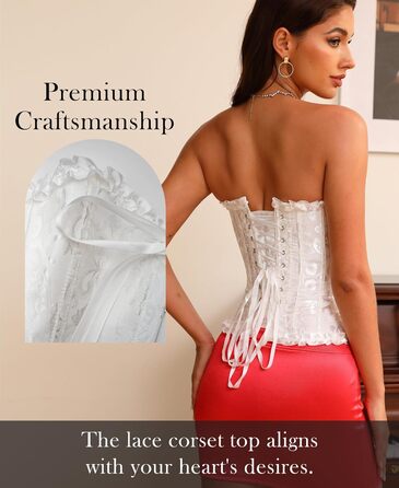 Корсет для жінок - бюстєль-корсет, топ, повна грудь, корсаж, шнурівка, талія, спідня білизна, чорний, розмір S