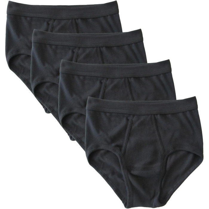 Чоловічі труси HERMKO 3240 (4 шт. в упаковці) з вирізом та м'яким поясом, бавовна Bio (4XL, Оливковий)