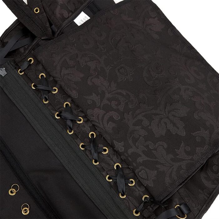 Топ-корсет Grebrafan для жінок: готичний дизайн, чорний колір, розмір 28-30