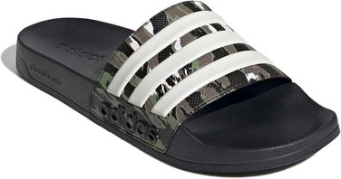 Чоловічі тапочки-шльопанці adidas Adilette Shower Velcro Core Black / Alumina Tent Green, розмір 38 EU