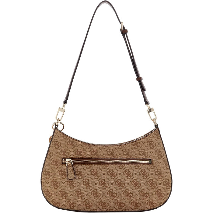 Жіноча сумка через плече GUESS Noelle II з верхнім замком, коричнева з логотипом Latte Logo