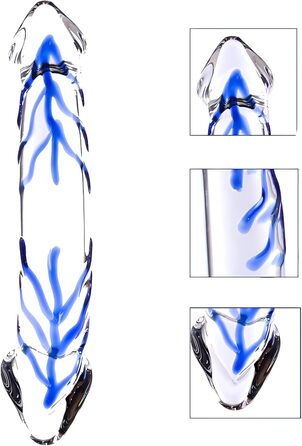 Секс-іграшка XoticPlay: дildo зі скла, анальний плагін з G-точкою, 28 см