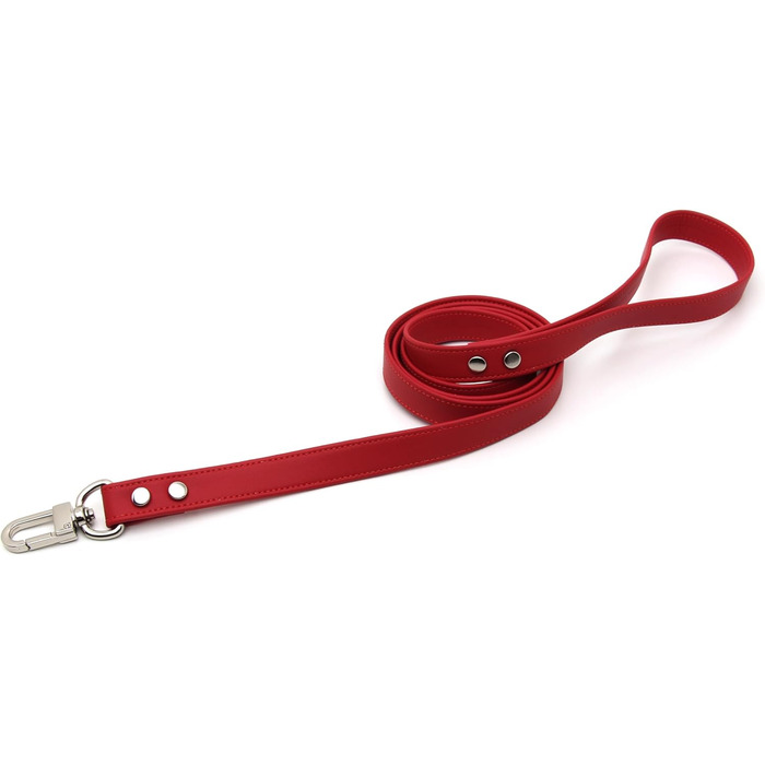 Чокер Lalatia з кільцем на шиї: стильна шкіряна шийна прикраса (червоний, срібло)