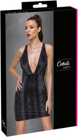 Сукня жіноча Erotische Kleid Cottelli PARTY, чорний/сірий, XL