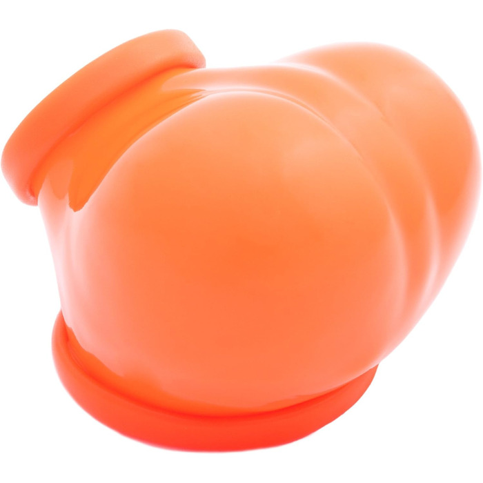 Латексний пеніс-чохол TOYLIE неоновий помаранчевий - Пеніс-чохол з кільцем 3,5 см (розтяжний) на стеблі та мошонці - Зроблено в Німеччині