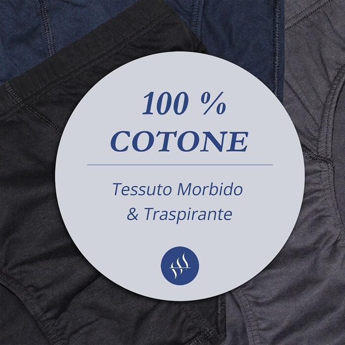 Слип/Боксер Liabel для чоловіків з натуральної бавовни, 3XL, 6 шт. в упаковці, чорний (Art. 959)