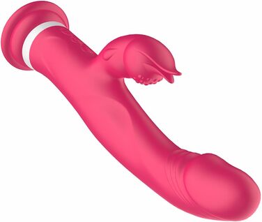 JFRong 3-в-1 вібратор для жінок з чашею, нагрівом та 10 режимами, червоний