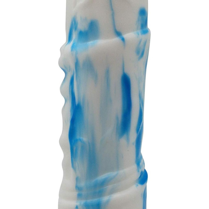 Аналдильт Ролука 27 см: стимулятор G-точки, масажер простати (білий + синій)