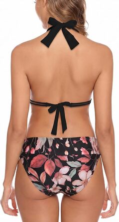 Жіночий бікіні Damen Triange (47black/Pink, M) - пляжний комплект, стрінги