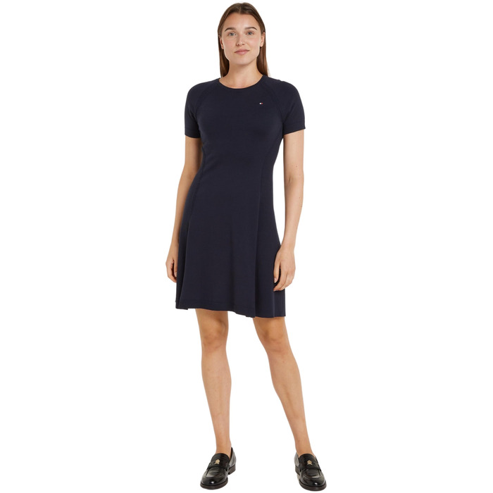 Сукня жіноча Tommy Hilfiger міді рукав короткий блакитна (Desert Sky) XS