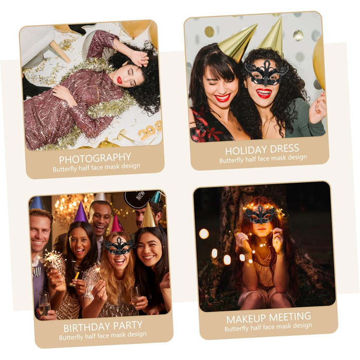 Маска на Хелловін Holibanna з 4-ма кульками: косплей, вечірка, маскарадна маска, аксесуар